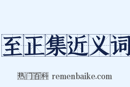 至正集近义词是什么意思的图片